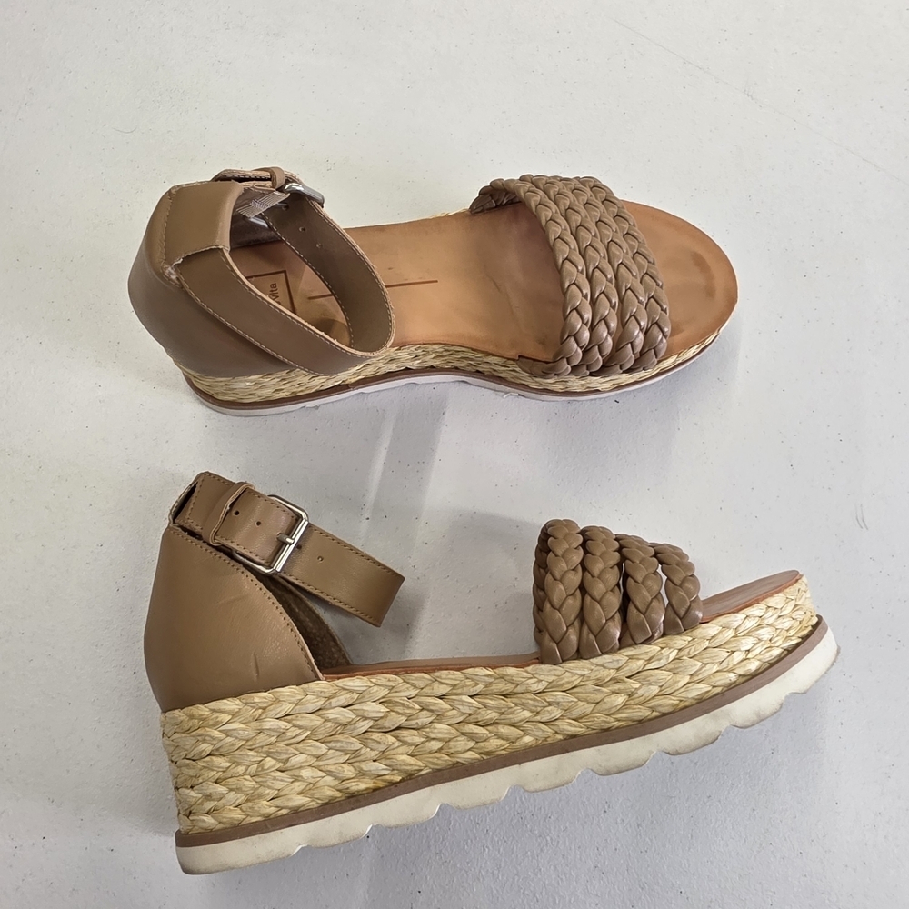 Dolce Vita Tan Braided Wedge Sandals